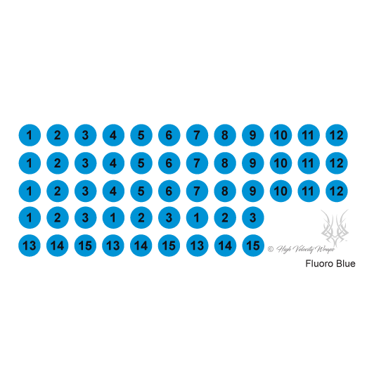 Fluoro Numbers - Fluoro Blue